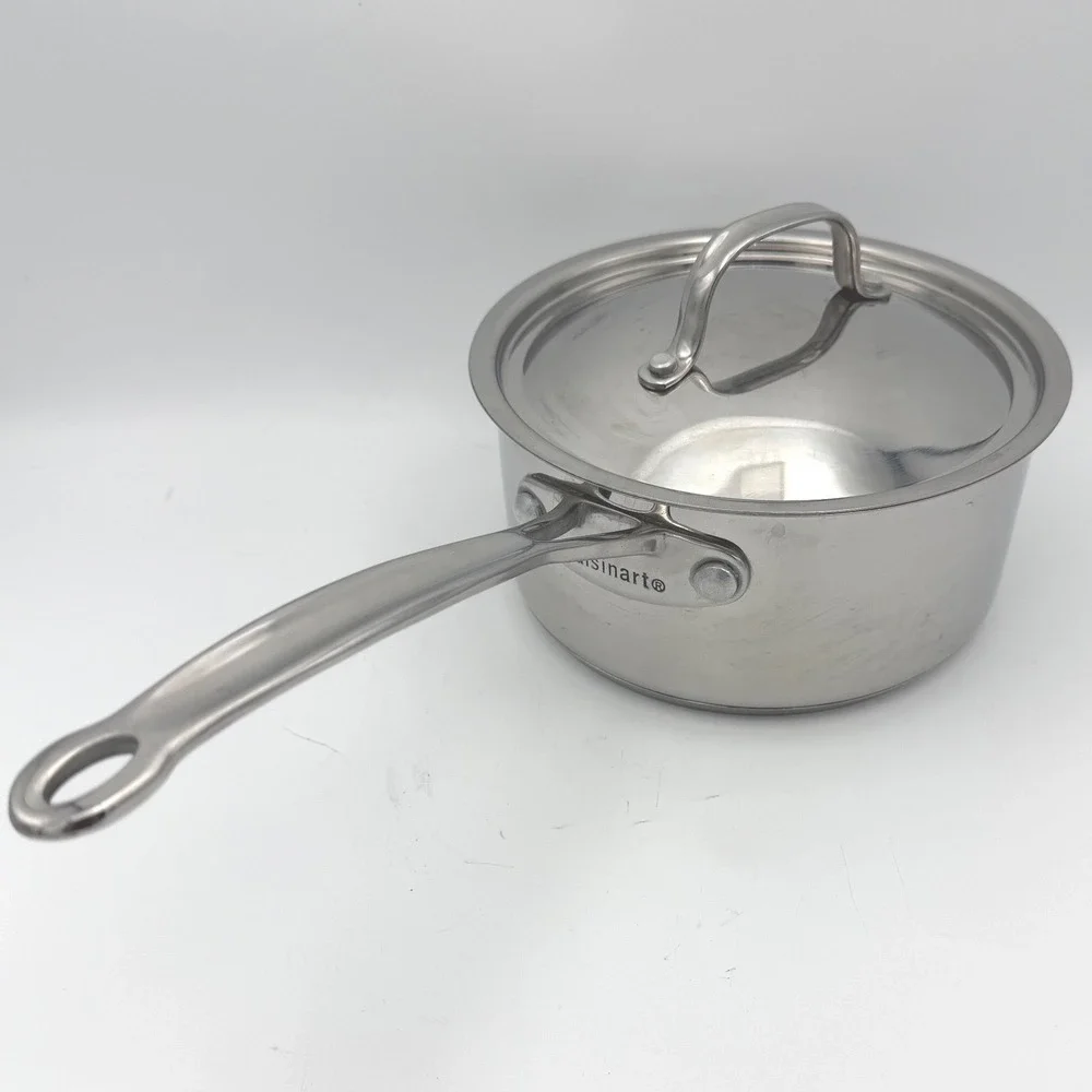 Cuisinart‎ Saucepan with Lid Kitchen 2 Qt Silver 18/10 Stainless Steel  719-18